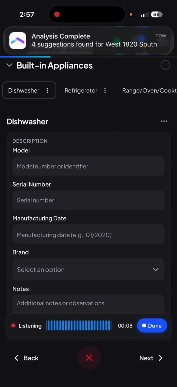 Voice AI reviewing what it heard and drafting specs